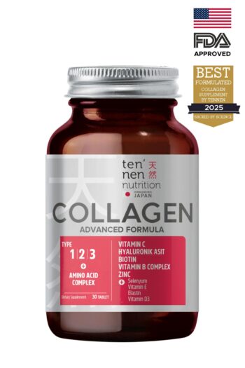Tennen Nutrition 4 Tip Kolajen, Tip 1, Tip 2, Tip 3, Tip 5, C Vitamini, Çinko, Koenzim Q10, Selenyum, B12 , 30 Tablet