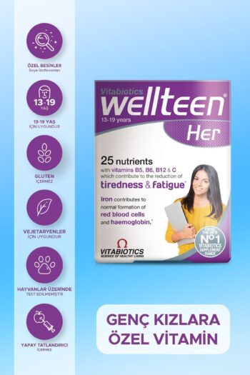 Wellteen D Vitamini, Cranberry, Üzüm Çekirdeği Ekstresi İçeren Genç Kızlara Özel Vitamin Desteği 30 Tablet