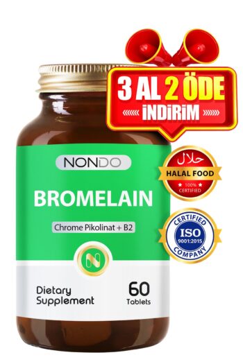 Nondo Bromelain 2400 Gdu 750mg Krom Pikolinat 60 Tablet ( Bromelian Ananas Özü Krom Pikolinat B2 )