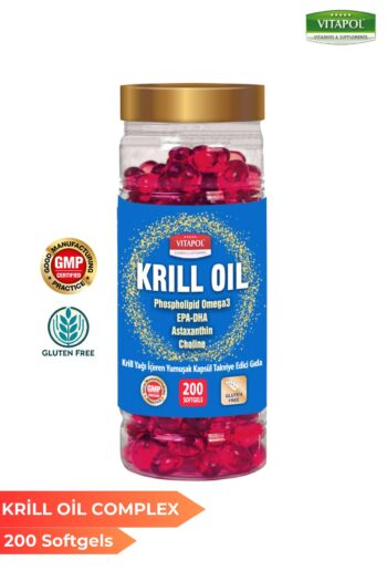 Vitapol Krill Oil Complex Astaxanthin, Choline, Phosphatidylserine, Omega3, Epa Dha 200 Kapsül