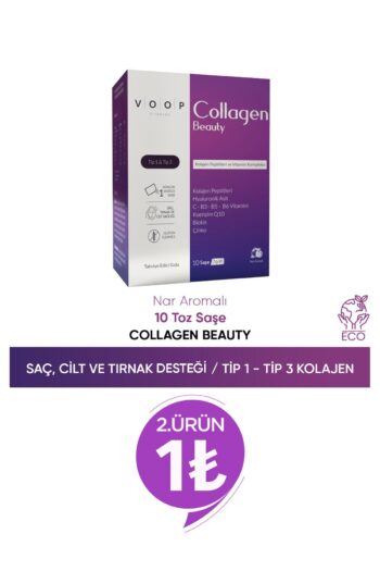 VOOP Collagen Beauty Yüksek Biyoaktif Hidrolize Kolajen %100 Saf Ve Doğal - 10 Toz Saşe
