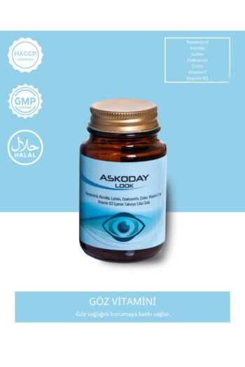 ASKODAY Look - Chlorella (KLORELLA), Resveratrol, Lutein Ve Vitaminler Içeren Göz Sağlığı Takviyesi