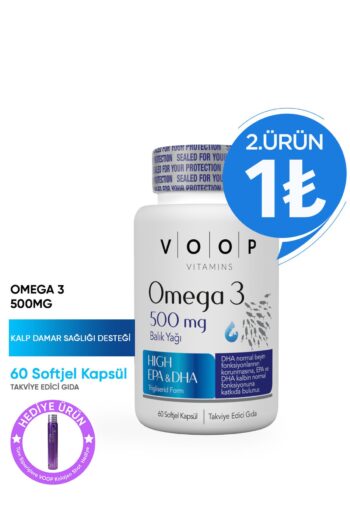 VOOP Omega 3 Balık Yağı | Yüksek EPA & DHA - 500 Mg 60 Kapsül