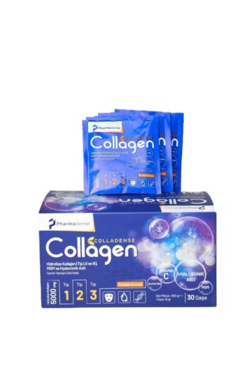 Pharmadense Colladense Collagen Kolajen 30 Saşe 5.000 Mg Tip 1 Tip 2 Tip 3 Portakal Aromalı