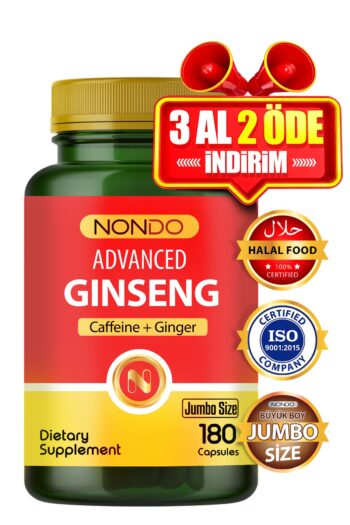 Nondo Ginseng 180 Kapsül Jumbo Boy (Kore Panax Ginseng, Keçiboynuzu, Koenzim Q10)