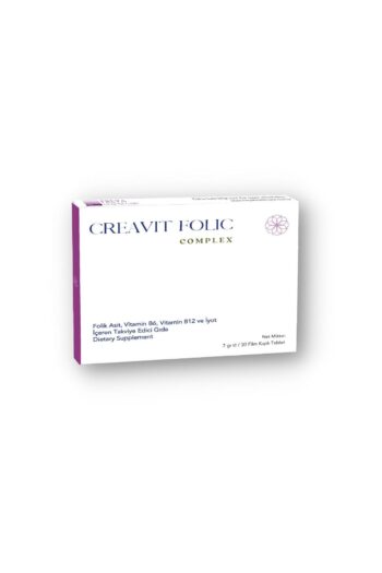 Creavit Folic Complex 30 Film Kaplı Tablet ( 400 Mcg Folik Asit B6 B12 Vitamini Iyot )