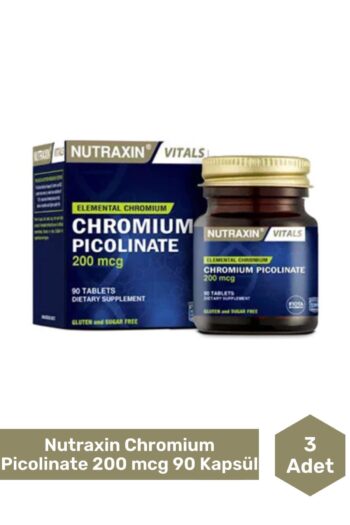 Nutraxin Chromium Picolinate 200 Mcg 90 Tablet 3'lü Paket