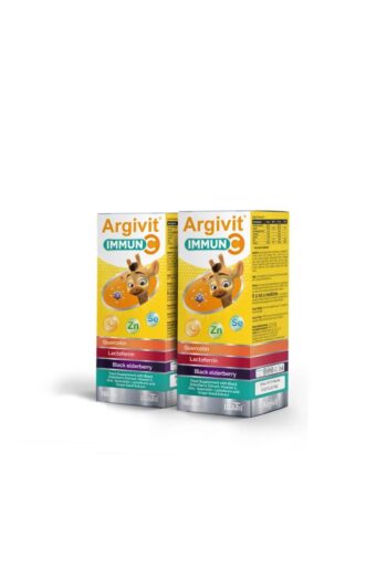 Argivit Immun C Şurup 2'li Paket - Kara Mürver, C Vitamini, Çinko, Kuersetin, Laktoferrin Şurup 150 ml