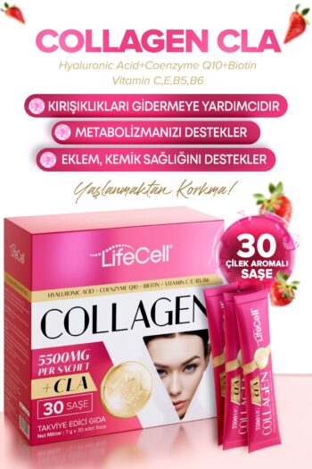 Lifecell COLLAGEN CLA Hyaluronic Acid+Coenzyme Q10 İçeren Takviye Edici Gıda 30 Saşe