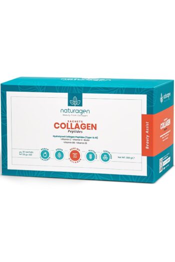 Naturagen Collagen Beauty 30'lu Saşe Şeftali Aromalı Tip 1 & Tip 3 - 8.000 Mg Hidrolize Toz Kolajen