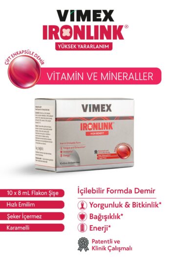 Vimex Ironlınk Demir Takviyesi (10 X 8 ML IÇİLEBİLİR FLAKONLAR)