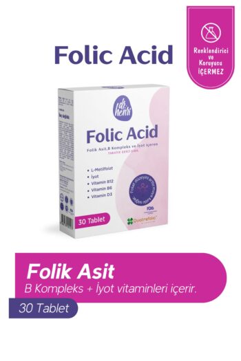 Dr.Henri Folic Acid 30 Kapsül Iyot, Vitamin B6 Ve B12 (metilkobalamin) Folik Asit Içeren Takviye Edici Gıda
