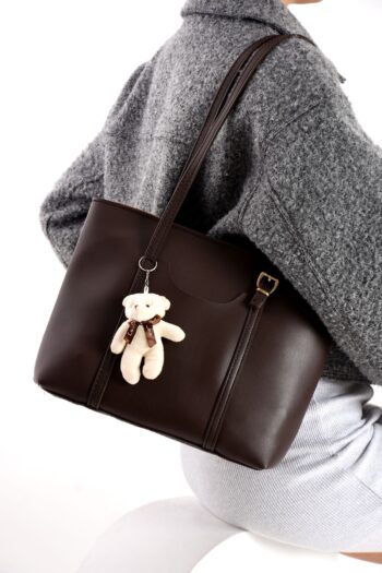 NWR BAGS Kahverengi  Kadın Omuz Ve Kol Çantası 25x34 Ebatında