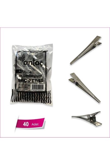 Antaç 40 Adet Alüminyum Saç Pens Kuaför Fön Pens, Toka
