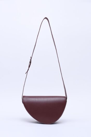 Shaka Bordo Shk154 Suni Deri Asimetrik Çıtçıtlı Tek Bölmeli Astarlı Kol Ve Omuz Çantası U:15 E:23 G:7 Cm