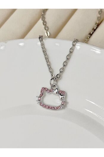 sleyshop Hello kitty kedi zirkon pembe taşlı parlak kolye