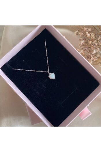 Lovera Jewellery 925 Ayar Gümüş Opal Taşlı Kalp Kolye | Hediyelik Gümüş Kolye Ve Özel Gün Hediyesi