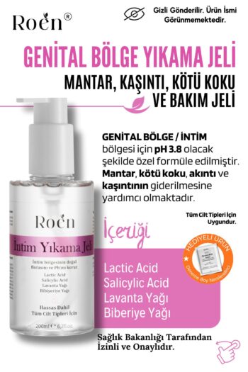 Roen Genital Bölge Yıkama Jeli, Akıntı, Kaşıntı, Mantar Ve Koku Giderici Intim Yıkama Jeli Ph 3.8 200ml