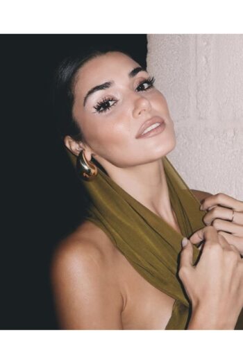 Only Vogue 2 Yıl Garanti Belgeli Altın Renk Hande Erçel  Gözyaşı Damla Büyük Boy Küpe