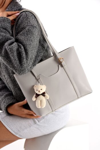 NWR BAGS Açık Gri  Kadın Omuz Ve Kol Çantası 25x34 Ebatında
