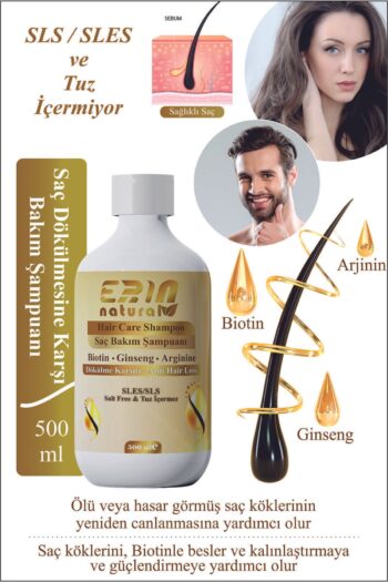 Erin Natural Saç Dökülmesine Karşı Şampuan - Sülfatsız & Tuzsuz 500 ml