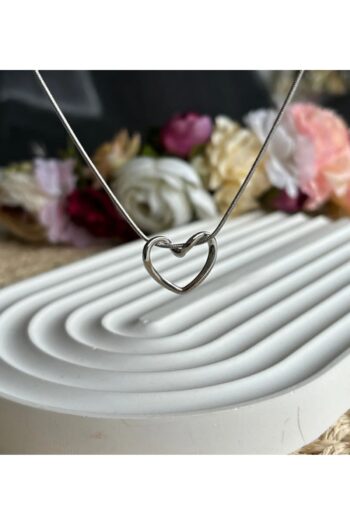 Genel Markalar Çelik Valentine’s Düğüm Kalp Kolye İçi Boş Kalp Silver