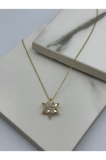 Lumiera Gold Lotus Çiçekli Taşlı Çelik Kolye RENK DEĞİŞTİRMEZ