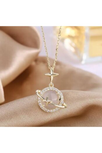 ozlemuguzaccessory zirkon taşlı altın kaplama eşsiz detaylı satürn temalı çelik kolye