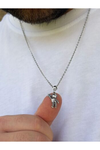 Piercing Market Steel & Silver Erkek Gümüş Renk Özel Tasarım Astronot Model Kolye