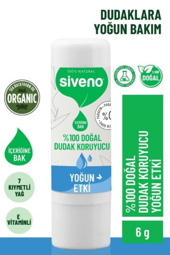 Siveno %100 Doğal Dudak Koruyucu Yoğun Etki Bitkisel Lipbalm Krem Nemlendirici Parlatıcı Onarıcı 6 G