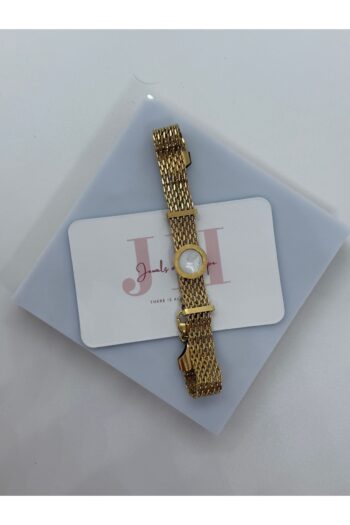 JewelsofHope 316L Paslanmaz Çelik Hasır Sedefli Roma Rakamlı Altın Rengi Bileklik