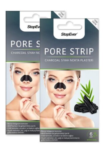 StopEver Charcoal Pore Strip Kömürlü Siyah Nokta Plasteri -6x2 Adet
