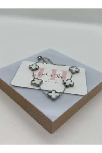 JewelsofHope 316l Paslanmaz Çelik Van Cleef Beyaz-gümüş Yonca Bileklik 22.5 Cm