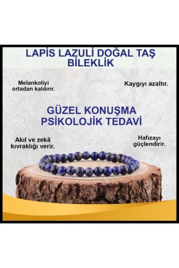 OSMANLI DOĞAL TAŞ Sertifikalı Lapis Lazuli Doğal Taş Bileklik 6 Mm - B834