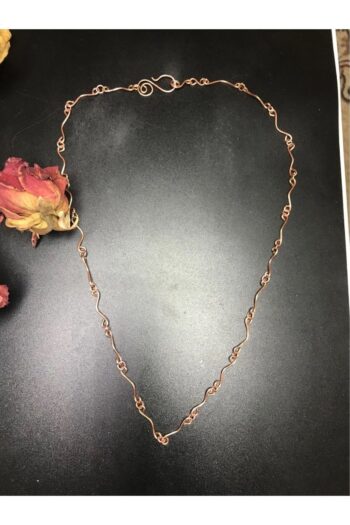 isikaccessories Saf Bakır Elyapımı Dalgalı zincir 40 cm