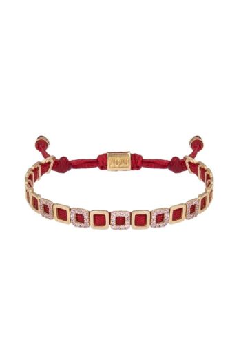 Juju Bronz Mini Square Bracelet With Stones