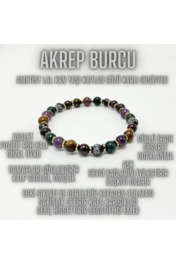 YILDIZ DOĞAL TAŞ SERTİFİKALI AKREP BURCU DOĞAL TAŞ BİLEKLİK 6mm