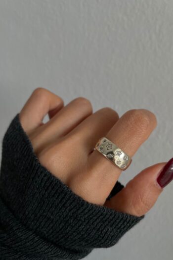 Lavian Accessories Zirkon Taşlı Kalın Gold Yüzük