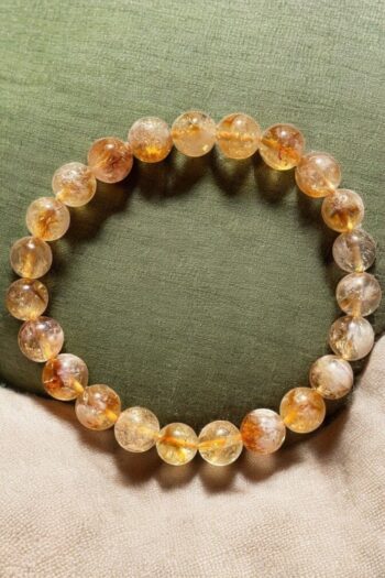 NBS Beautiful Naturel Stones Sitrin Para Taşı Bileklik Başarı & Cesaret ( Tüm Burçlar ) 8 mm