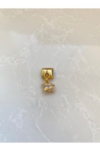 kubotique Paslanmaz Çelik Sallantılı Gold Beyaz Kalp Yıldız İtalyan Bileklik Charm