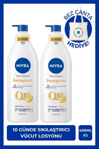NIVEA Q10 Sıkılaştırıcı Vücut Losyonu 4000ml, C Vitamini, Nemlendirici, Esnek Cilt, Çanta Hediye, X2 Adet