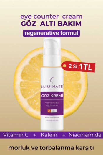 Luminate Göz Altı Kremi Morluk Torba Karşıtı Göz Çevresi Aydınlatıcı C Vitamin Kafein Gözaltı Morlukları Için