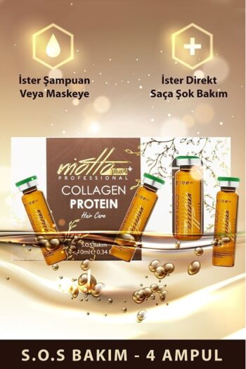 Motto Plus Professional Multivitamin Collagen - Protein Acil Kurtarma Saç Bakım Kürü 4x10ml 4 Ampul