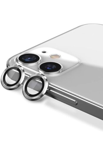 Powerfox Iphone 11/12/12 Mini Uyumlu Alüminyum Alaşım Tempered Glass Kamera Lens Koruyucu(2'li Set) Gümüş
