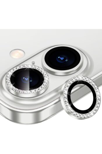 KVK PRİVACY Iphone 16 /16 Plus  Uyumlu Kamera Koruma Taşlı Lens Koruyucu Temperli Cam Koruma Silver