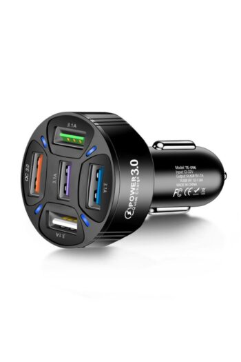 Ally QC3.0 5 Port Çıkışlı Çoklu Usb Araç İçi Çakmaklık Hızlı Şarj Başlığı SİYAH