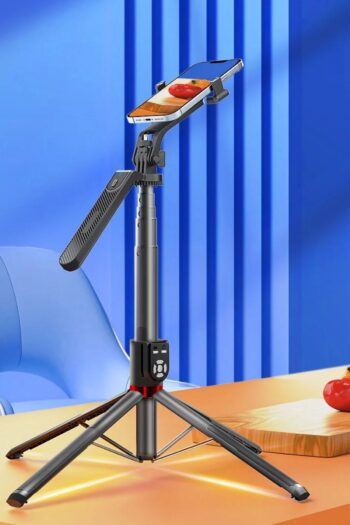 Pastimore Premium Kumandalı 360° Dönen Tripod ve Uzayabilen Selfie Çubuğu, 2.2m