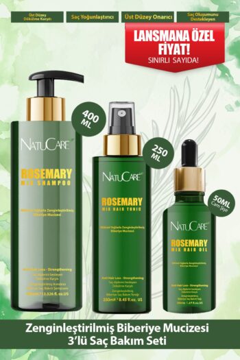 NatuCare Zenginleştirilmiş Biberiye Mucizesi 3'lü Saç Bakım Seti