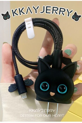 WANNA PROTECT Dayanıklı Figürlü Sevimli Iphone Şarj Başlığı Adaptörü Koruma Kablo Koruyucu 3'lü Kılıf Koruma Seti