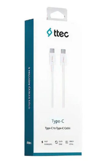 Ttec İki Ucuda Type-c Şarj Kablosu 60w Yüksek Hızlı 120 Cm Beyaz